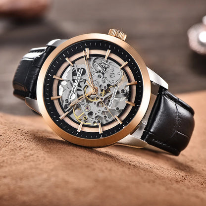 Pagani Design Skeleton Hollow -  Gold Black (PD-1638)