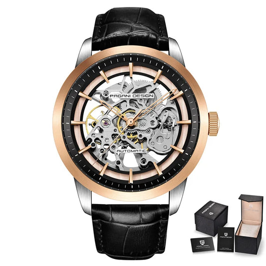 Pagani Design Skeleton Hollow -  Gold Black (PD-1638)